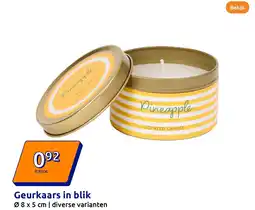 Action Geurkaars in blik aanbieding