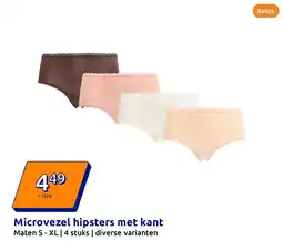 Action Microvezel hipsters met kant aanbieding
