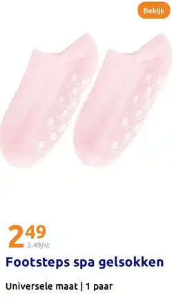 Action Footsteps spa gelsokken aanbieding