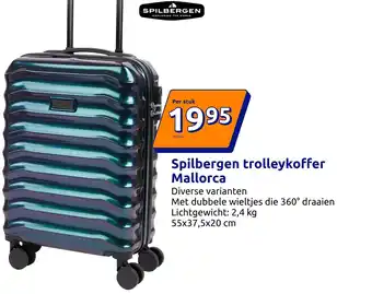 Action Spilbergen trolleykoffer Mallorca aanbieding