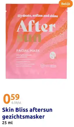 Action Skin Bliss aftersun gezichtsmasker aanbieding