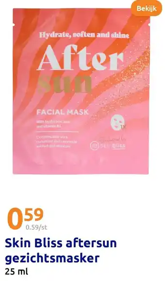 Action Skin Bliss aftersun gezichtsmasker aanbieding