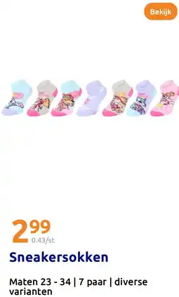Action Sneakersokken aanbieding