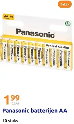 Action Panasonic batterijen AA aanbieding