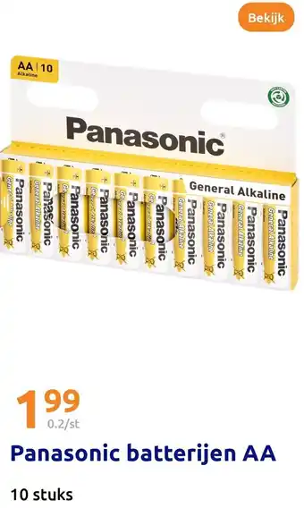 Action Panasonic batterijen AA aanbieding