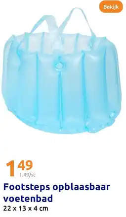 Action Footsteps opblaasbaar voetenbad aanbieding
