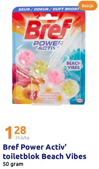 Action Bref Power Activ' toiletblok Beach Vibes aanbieding