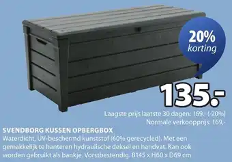 Jysk Svendborg kussen opbergbox aanbieding