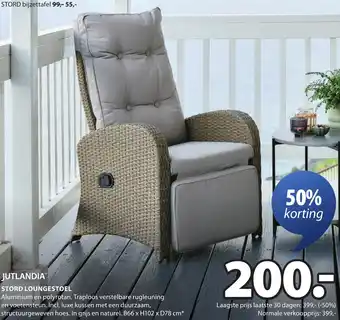Jysk Jutlandia stord loungestoel aanbieding
