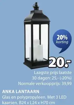 Jysk Anka lantaarn aanbieding
