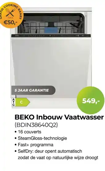EP Beerepoot Beko inbouw vaatwasser aanbieding