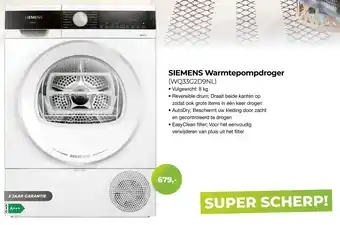 EP Beerepoot Siemens Warmtepompdroger aanbieding