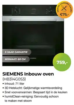 EP Beerepoot Siemens Inbouw oven aanbieding