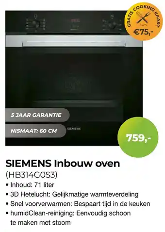 EP Beerepoot Siemens Inbouw oven aanbieding