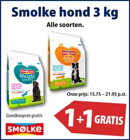 Huisdier Voordeelshop Smolke hond 3 kg Alle soorten. aanbieding