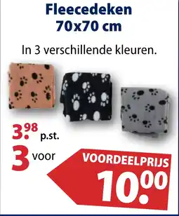 Huisdier Voordeelshop Fleecedeken 70x70 cm aanbieding