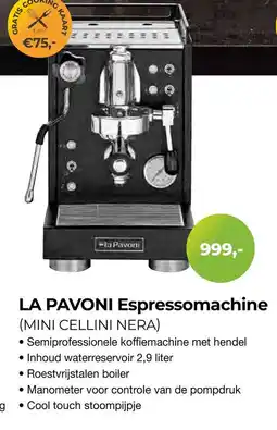 EP Beerepoot LA PAVONI Espressomachine aanbieding