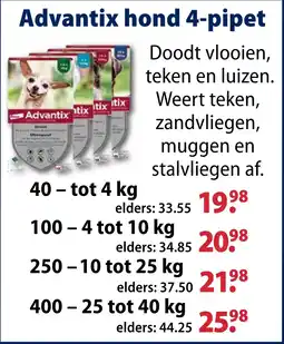 Huisdier Voordeelshop Advantix hond 4-pipet aanbieding