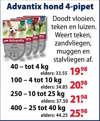 Huisdier Voordeelshop Advantix hond 4-pipet aanbieding