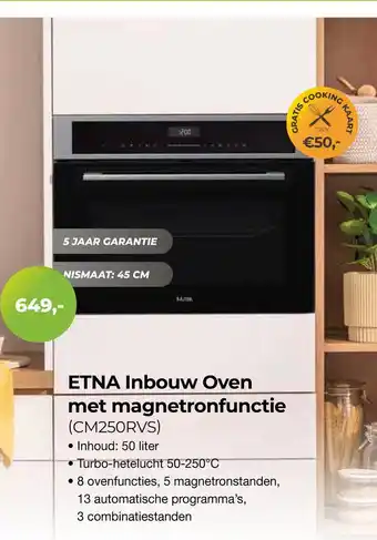 EP Beerepoot Etna Inbouw Oven met magnetronfunctie aanbieding