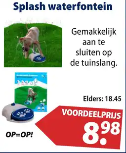 Huisdier Voordeelshop Splash waterfontein aanbieding