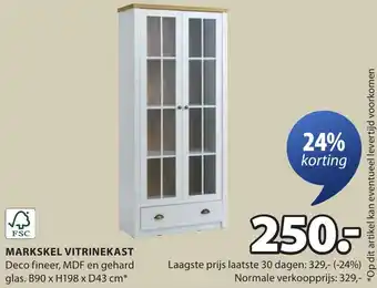 Jysk Markskel vitrinekast aanbieding