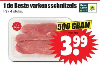 Dirk 1 de Beste varkensschnitzels 500g aanbieding