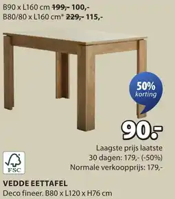 Jysk Vedde eettafel aanbieding