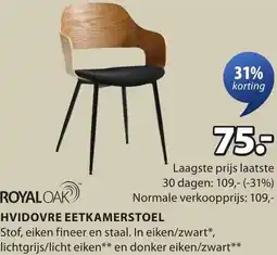 Jysk Royaloak hvidovre eetkamerstoel aanbieding