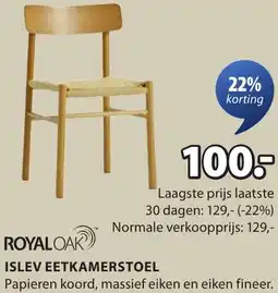 Jysk Islev eetkamerstoel aanbieding