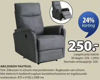 Jysk Abildskov fauteuil aanbieding