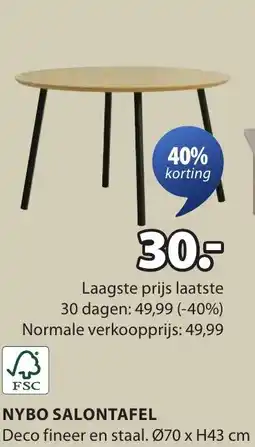 Jysk Nybo salontafel aanbieding