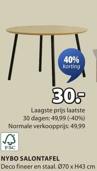 Jysk Nybo salontafel aanbieding