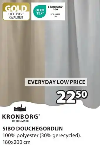 Jysk Kronborg sibo douchegordijn aanbieding