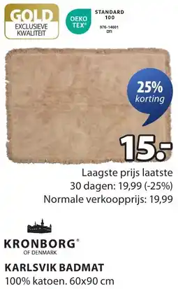 Jysk Kronborg karlsvik badmat aanbieding