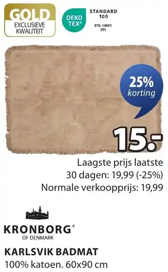 Jysk Kronborg karlsvik badmat aanbieding