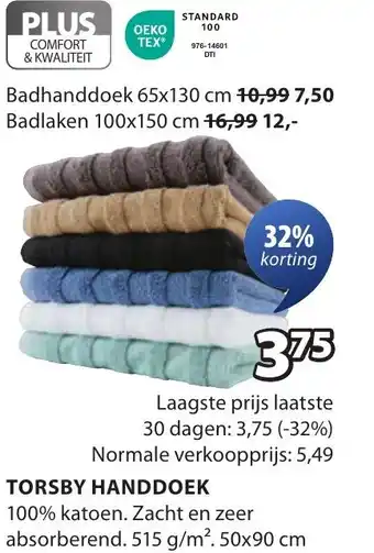 Jysk Torsby handdoek aanbieding