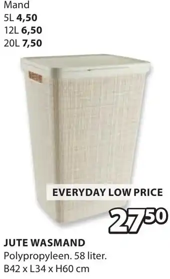Jysk Jute wasmand aanbieding
