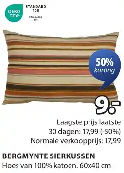 Jysk Bergmynte sierkussen aanbieding
