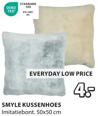Jysk Smyle kussenhoes aanbieding