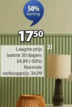 Jysk Viggo tafellamp aanbieding