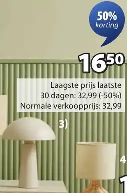 Jysk Markus tafellamp aanbieding