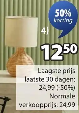 Jysk Helmer tafellamp aanbieding