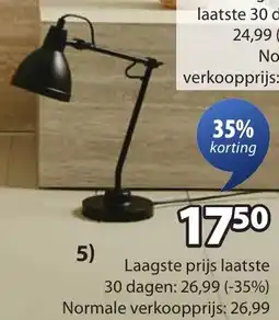 Jysk Patrik tafellamp aanbieding