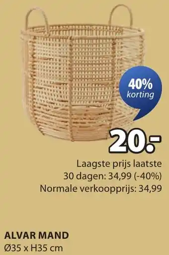 Jysk Alvar mand aanbieding