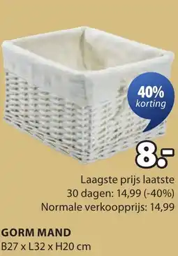 Jysk Gorm mand aanbieding