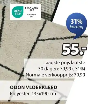 Jysk Odon vloerkleed aanbieding