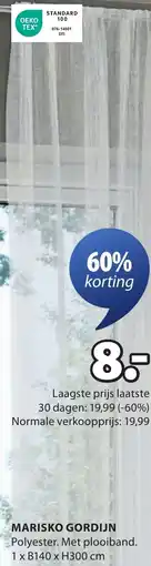 Jysk Marisko gordijn aanbieding