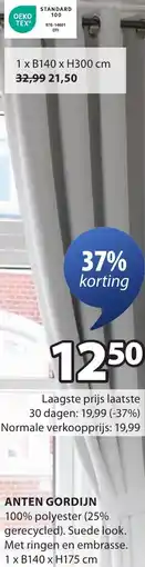 Jysk Anten gordijn aanbieding