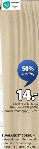 Jysk Elvalandet gordijn aanbieding